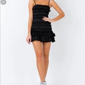 Princess Polly Black Molina Dress Size 6